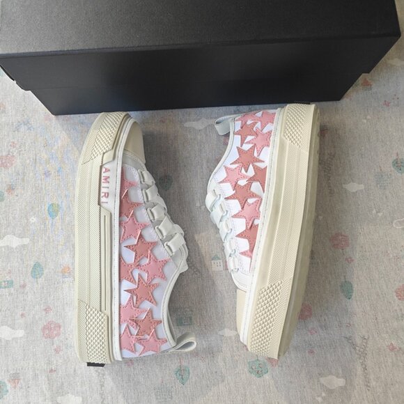 AMIRI Shoes - Amiri Star Print Platform Sneakers